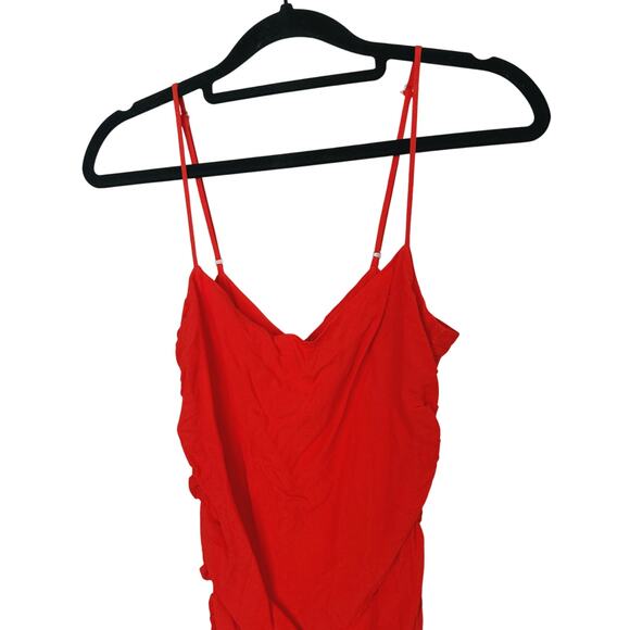 WeWoreWhat Ronnie Ruched Mini Dress Red Small Baddie Chic Clubwear Spicy Event - Picture 4 of 7